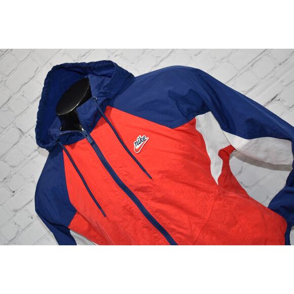 Nike Vintage Style Jacket Mens Size Small Performance Nylon Windbreaker ZIP - Picture 1 of 7